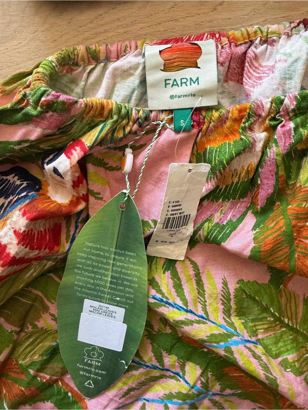 NWT Farm Rio One-Shoulder Mini Dress - Small - Picture 3 of 3
